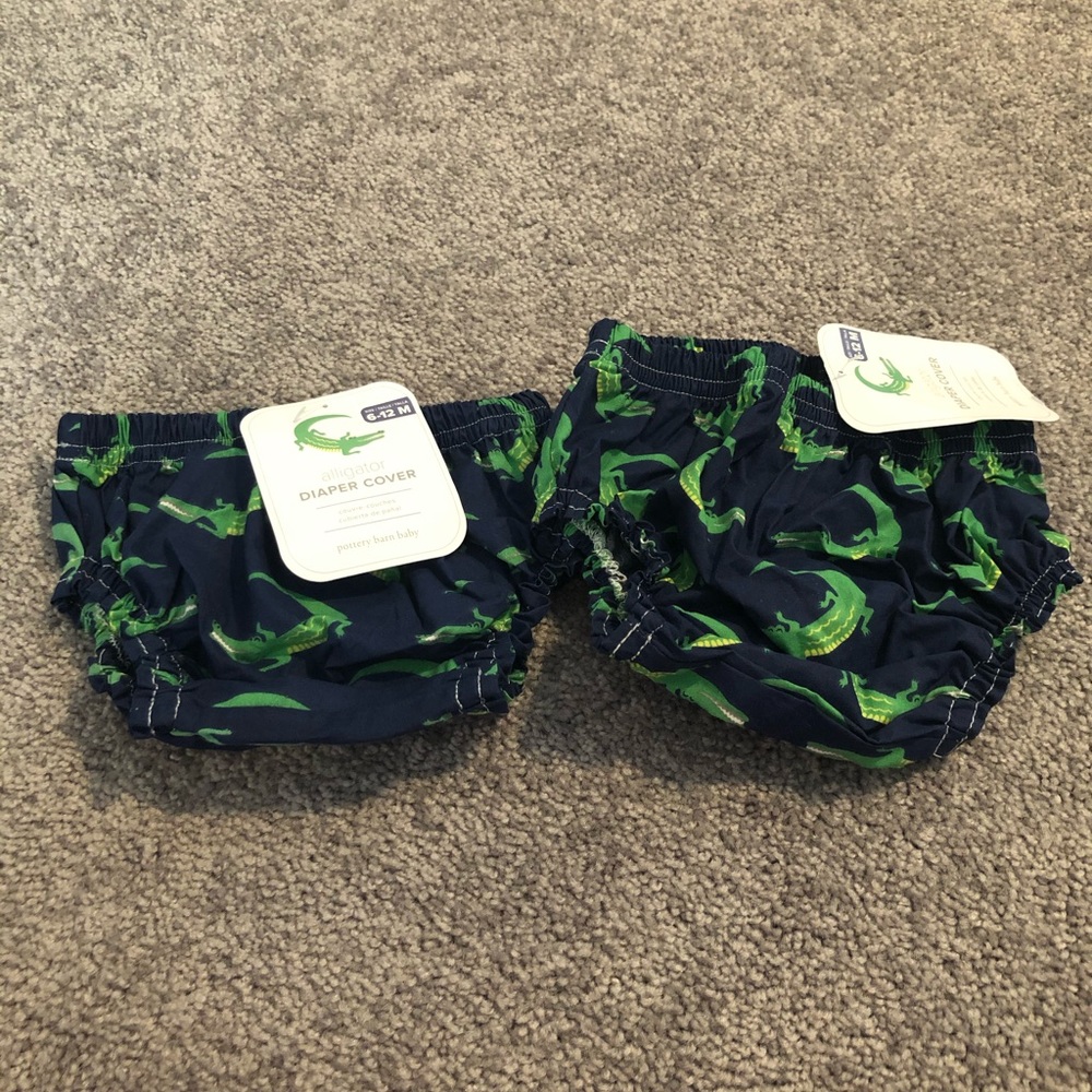 Pottery Barn Kids - swim diaper cover match hats